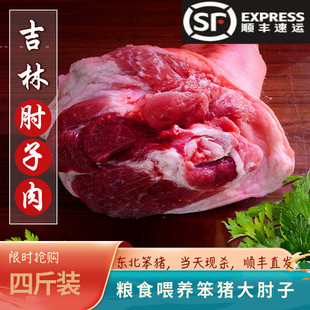 东北肘子农家猪肉新鲜蹄膀猪前腿肉非冷鲜肉冷冻五花肉4斤