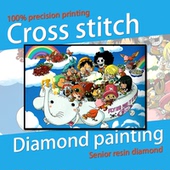 十字绣航海王钻石画精准满绣 草帽团Q版 新品 日本动漫海贼王