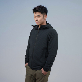 [新品]S1轻薄软壳衣 中等防风透气 户外自驾旅行连帽格绒外套