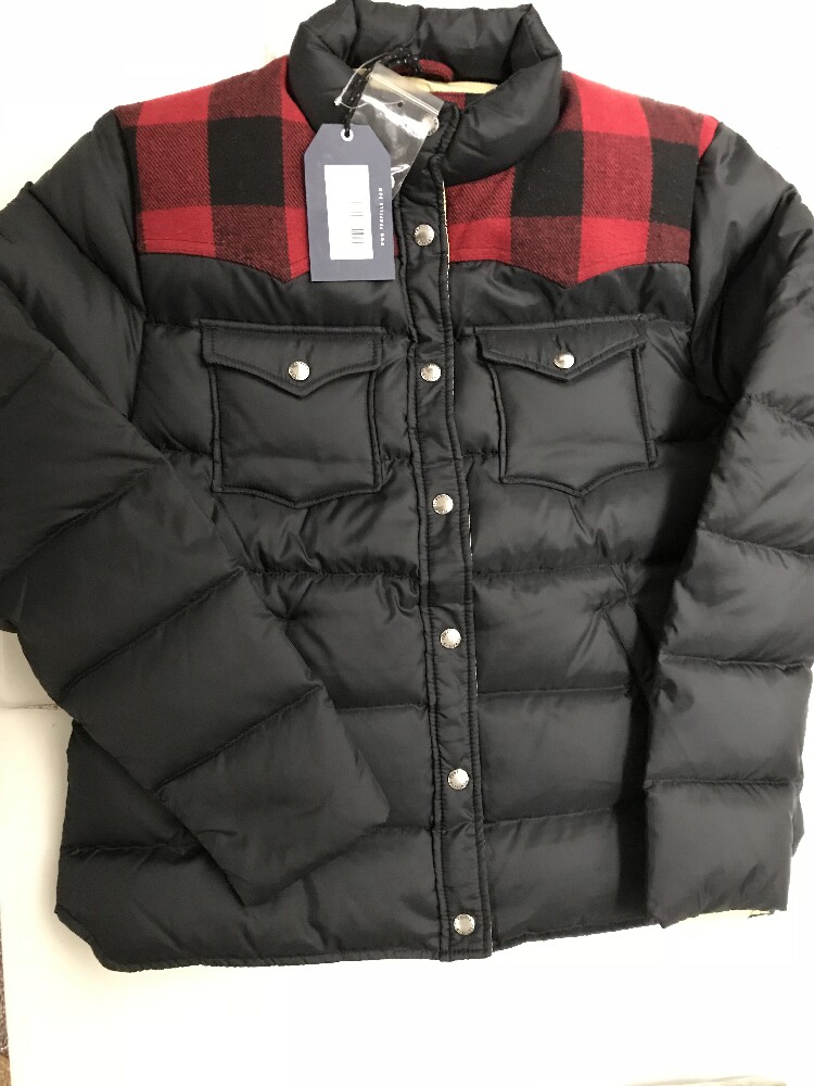 欧美轻奢线羊毛拼接80%填充羽绒服不退换 防风防雨防寒