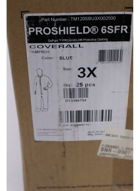 PROSHIELD TM120SBU2X002500 25 COVERALL BLU 2X 开放式 WR/ANK