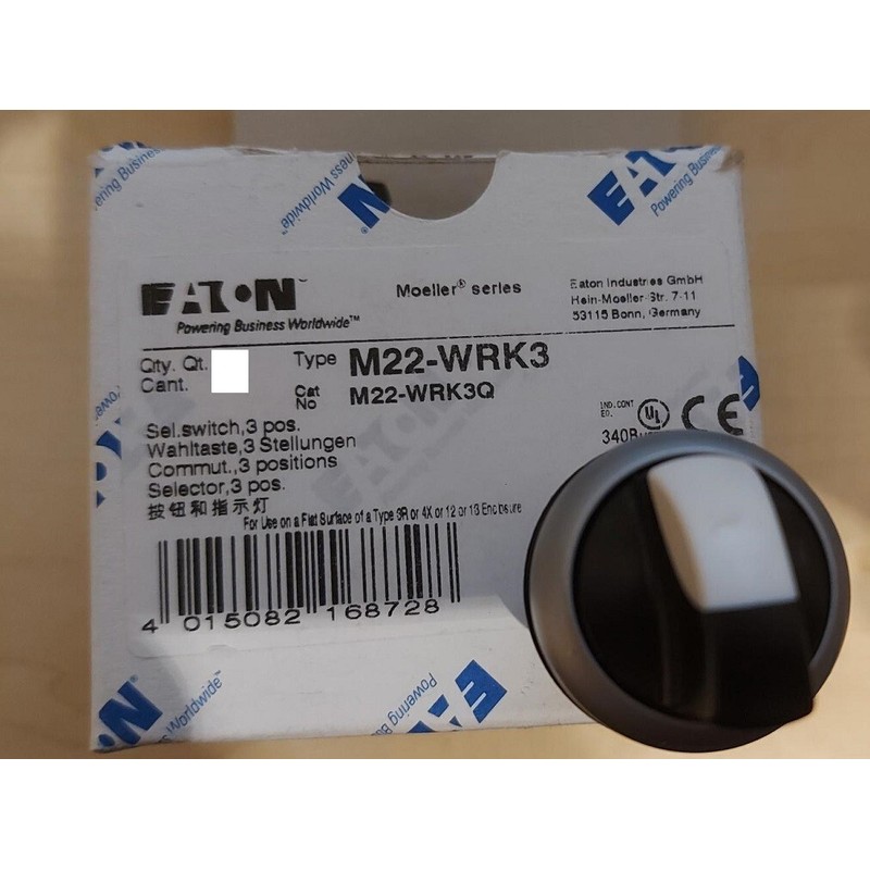 Eaton,M22-WRK3-Wahlschalter, RMQ-Titan, mit Knebelgriff, ras