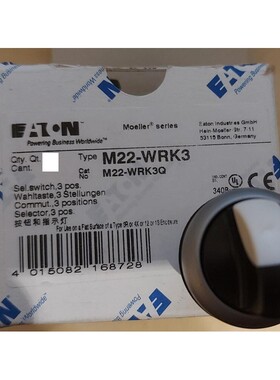 Eaton,M22-WRK3-Wahlschalter, RMQ-Titan, mit Knebelgriff, ras