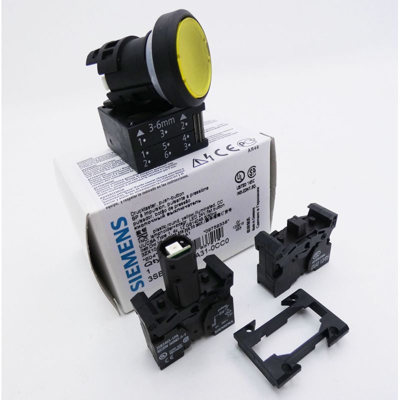Siemens 3SB3245-0AA31-0CC0 E: 04 Drucktaster LED 24V gelb -u
