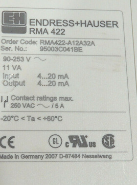 RMA422-A12A32A, ENDRESS HAUSER