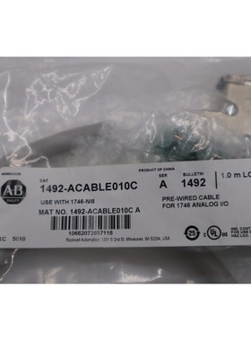 Allen-Bradley 1492-ACABLE010C 预接线电缆 Ser A 全新库存 G660