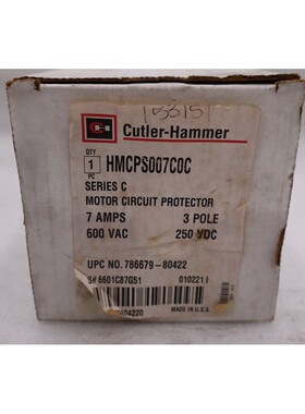 全新 CUTLER-HAMMER HMCPS007C0C 断路器 3 POLE MOTOR CICUIT PR