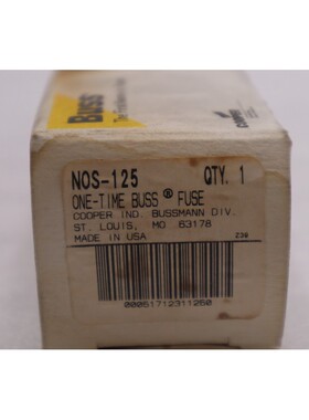 Bussmann Buss NOS-125 安培保险丝一次性 600 伏 H 级库存 2093A