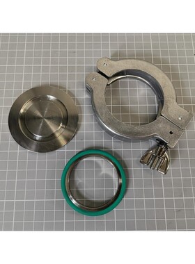 Blindflansch ISO-KF DN 50 DN50 mit Dichtung + Spannring NEW