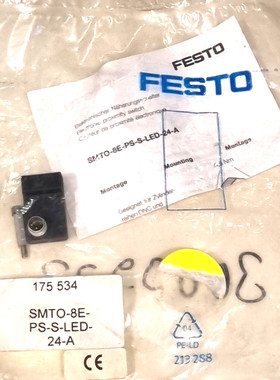 FESTO 近距离磁传感器开关 SMTO-8E-PS-S-LED-24-A-SA, 175 534,