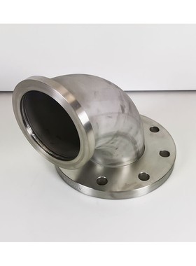 Bogenstück DN-100/DN-2527 ISO-KF 90°, Flansch DN100 PN16 E