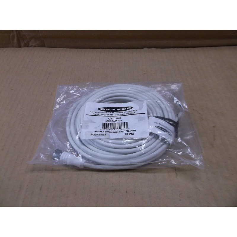 MQDCWD-530 Banner NEW In Box 9M M12 A-Code 5-Pin w/Shield Se