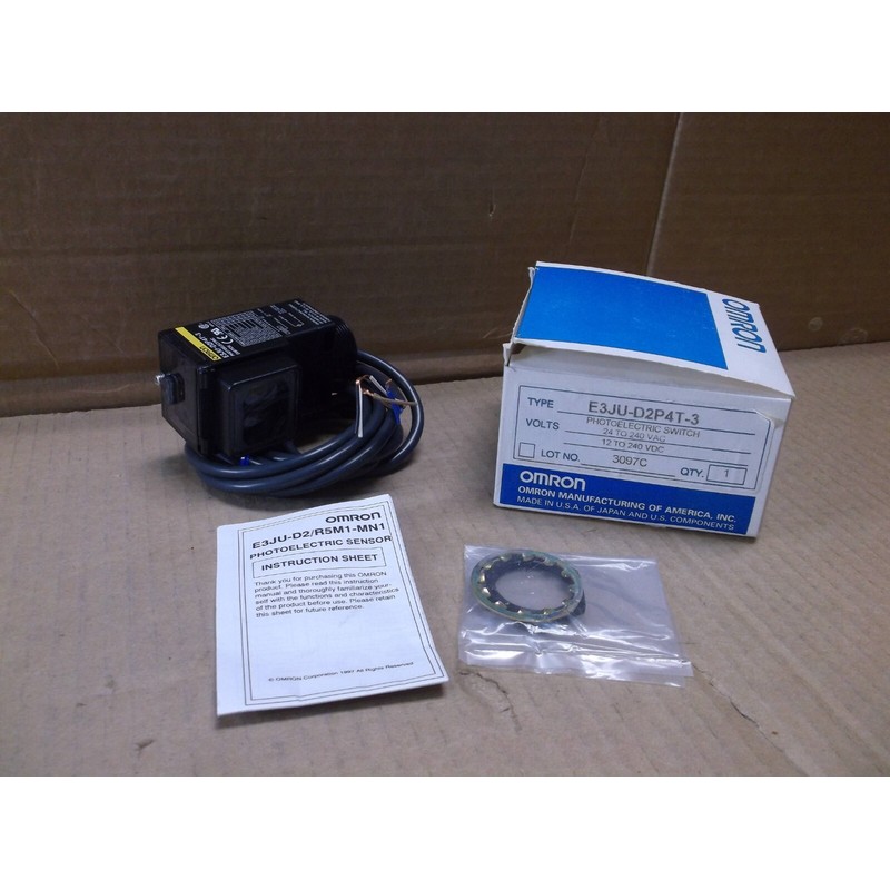 E3JU-D2P4T-3 全新带盒光电传感器开关 E3JUD2P4T3