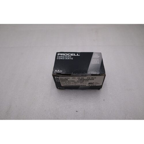 全新 Duracell Procell 电池 碱性 尺寸 AA(24 盒)库存 H315A
