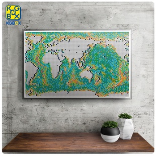 KGBOX乐高31203世界地图成人高难大型积木拼图防尘盒罩展示盒装饰