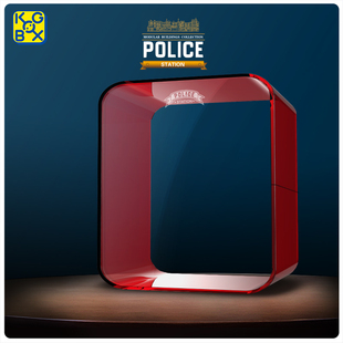 KGBOX乐高10278警察局街景报亭拼搭亚克力防尘盒罩展示盒灯光灯饰