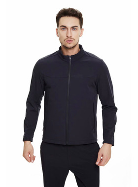 CARAVA喀尔沃男秋冬加厚加绒保暖弹力商务立领休闲软壳衣459535