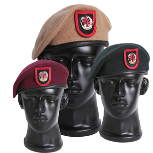 三角洲中央特战司令部贝雷帽绿扁帽空降游骑兵战斗帽羊毛作训帽