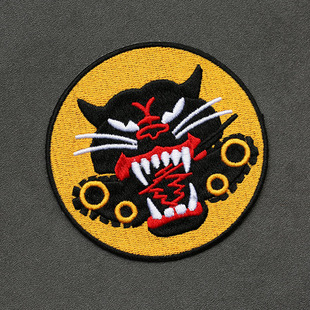 WWII黑豹二战反坦克臂章军迷刺绣徽章肩章帽徽魔术贴制服战术