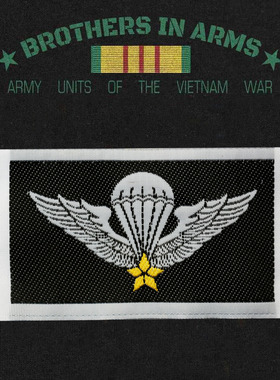 美国越战南越ARVN伞降章M65风衣臂章TCU徽章0G107胸章军迷织唛章