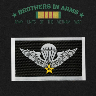 美国越战南越ARVN伞降章M65风衣臂章TCU徽章0G107胸章军迷织唛章