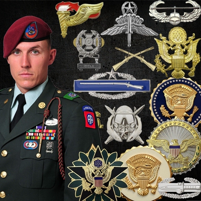 肩章美版领花技能资格asu常服