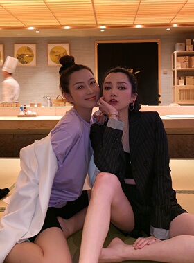 【CMOD】细腰大长腿短款羊毛小西装高腰短裤套装