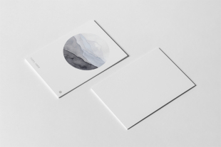 kp668抽象山水干花束搭配道具墙面装 饰礼物盒小贺卡明信片代手写