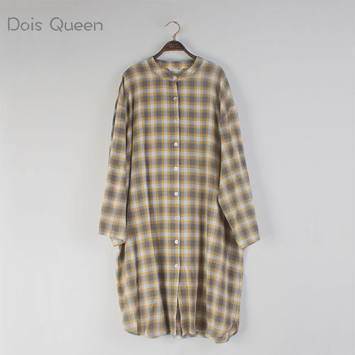 DoisQueen彩后台北格子连衣裙 秋款裙子高端新款 百搭日系女装