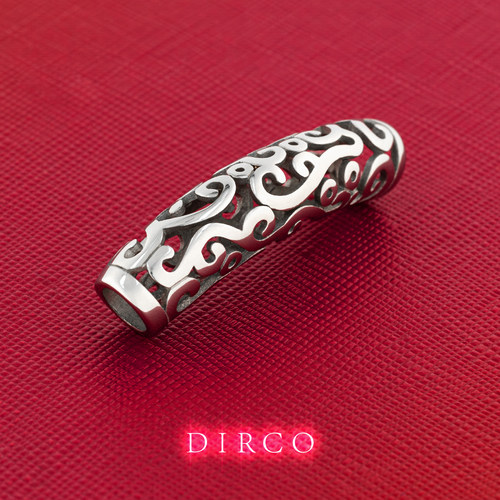 DIRCO钛钢弯管镂空祥云大孔珠