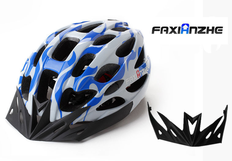 FAXIANZHE自行车头盔山地车骑行装备配件一体成型头盔F97火焰头盔