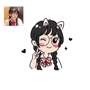 萌小G爱涂鸦可爱Q版 漫画设计婚纱情侣亲子宠物手绘头像情人节礼物