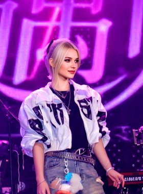 酷飒风秋冬短款刺绣机车夹克外套男女dj歌手表演服装嘻哈街舞上衣