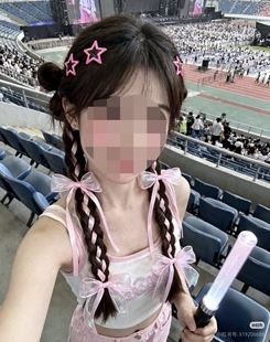 粉色星星发夹应援演唱会蝴蝶结飘带发夹丝带发卡发饰头饰多色套装
