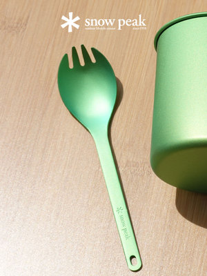 snowpeak雪峰露营户外彩色钛金属叉勺筷子餐具SCT-004