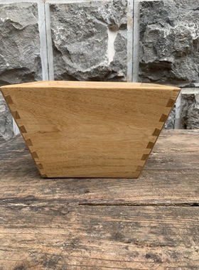 香樟木卯榫实木老式米斗防蛀防潮