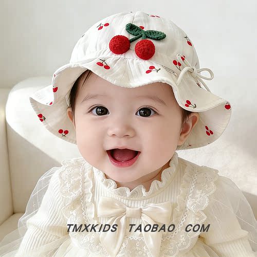 女宝宝春秋薄款防晒宽檐渔夫帽