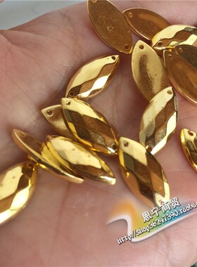 diy电镀马眼形辅料金色珠子
