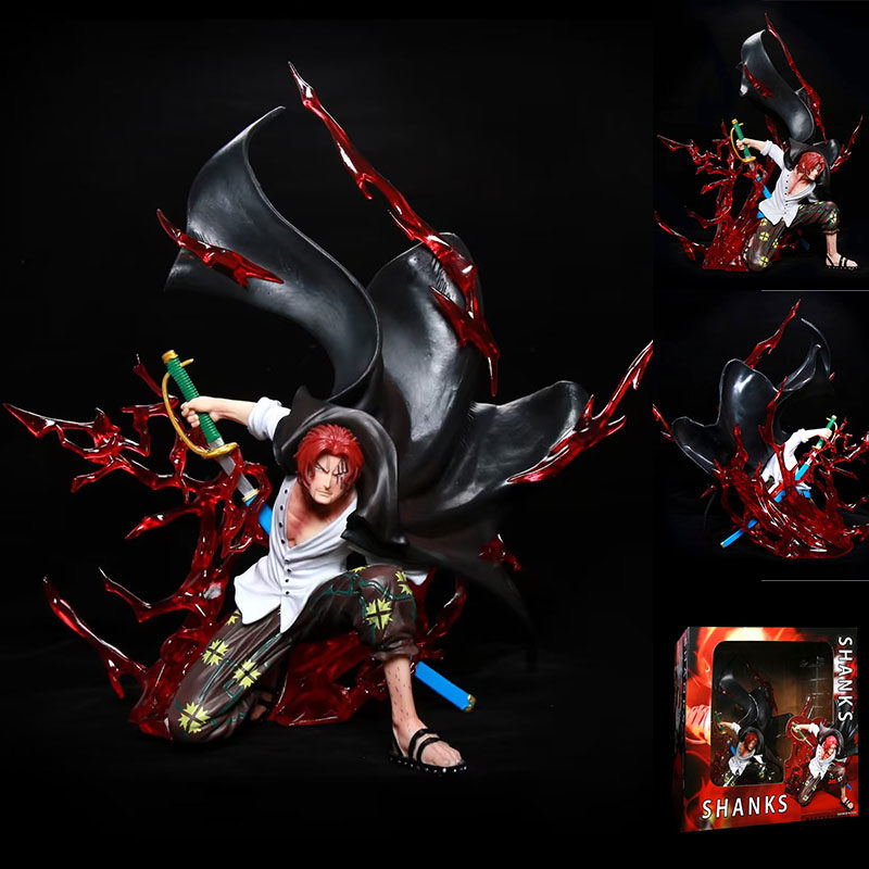 海贼王 蹲姿红发香吉斯 手办模型摆件