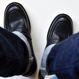 轻奢手工单鞋 尖STIJ 固特异便鞋 绅装 昱谷®植鞣马皮便士乐福鞋