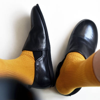 软糯轻盈薄底懒人一脚蹬牛皮便鞋