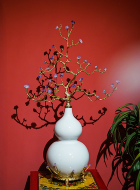 【本尼家】GY199新中式轻奢水晶发财树《紫气东来》葫芦装饰摆件