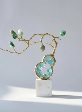 【本尼家】HY194现代轻奢家居装饰镂空葫芦艺术玄关装饰摆件