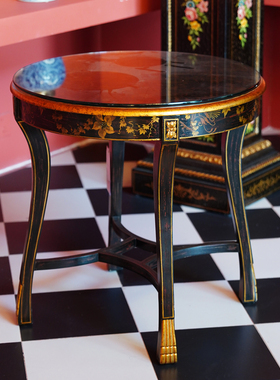 【本尼家】YS128法式中国风手绘花卉图案中心几