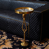 TD73法式 本尼家 复古轻奢大理石配铜创意客厅边几休闲阳台茶几