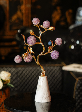 【本尼家】HY40现代轻奢装饰紫水晶饰品家居桌面摆设玄关摆件