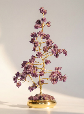【本尼家】HY71现代轻奢装饰紫水晶树办公室造景桌面摆设玄关摆件