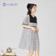 长袖 假两件拼接中长款 孕妇裙子 宽松大码 孕之彩孕妇连衣裙春夏新款