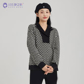 外套春秋时尚 孕之彩孕妇装 格子宽松休闲上衣 清仓秒杀