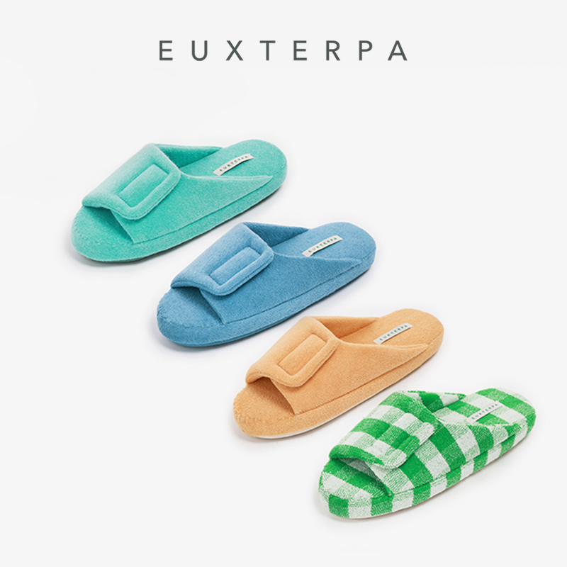 euxterpa魔术贴柔软防滑家居拖鞋